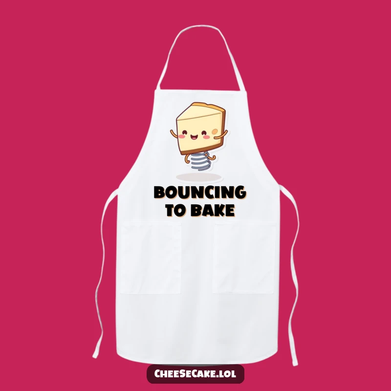 Funny Cheesecake Apron - Bouncing Dessert Gift for Bakers & Cooks