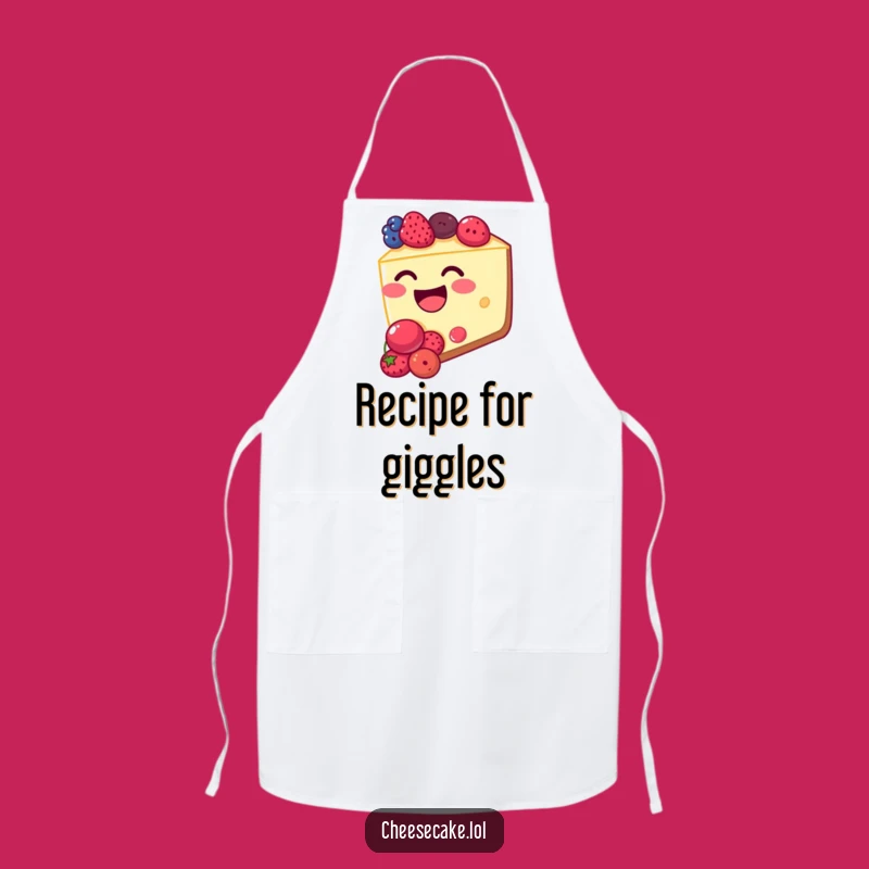 Funny Cheesecake Berry Chef Apron - Hilarious Kitchen Wear for Foodies!