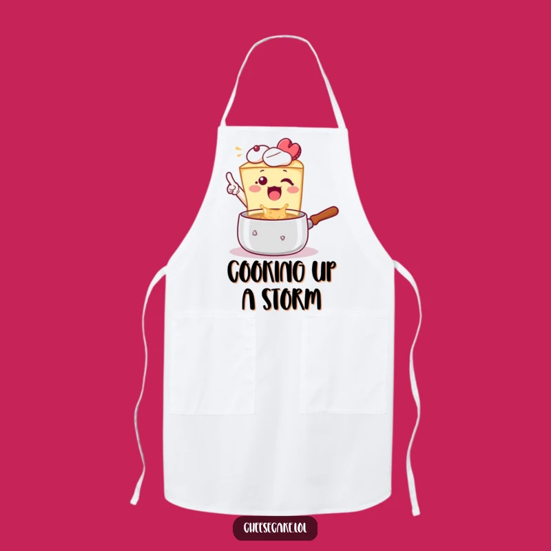 Funny Cheesecake Pot Pointer Apron, Cook with Culinary Excitement