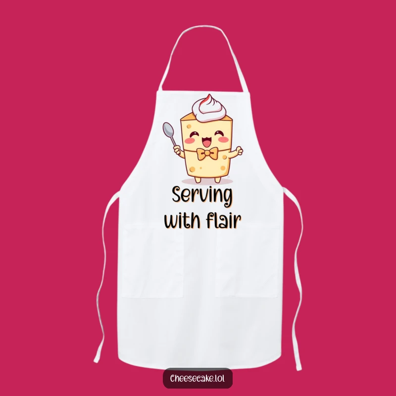 Funny Dapper Cheesecake Apron: Cook with Dessert Enthusiasm