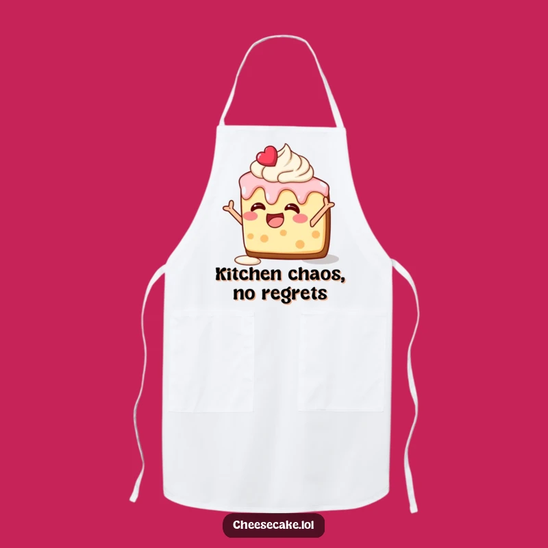 Funny Silly Pose Cheesecake Apron: Cook with Delightful Humor!