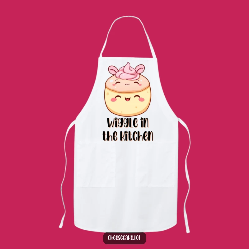 Funny Cake Ear Wiggle Apron: Happy Frosting for Kitchen Fun & Humor