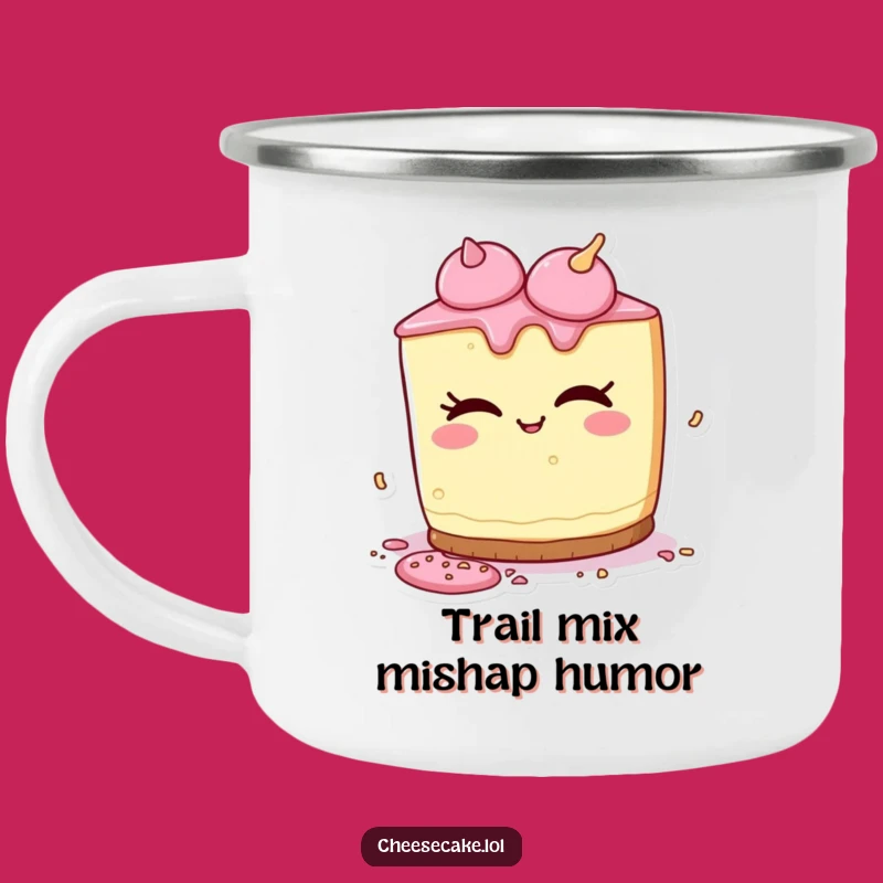 Funny Cheesecake Sprinkles Camping Mug - Outdoor Playful Dessert