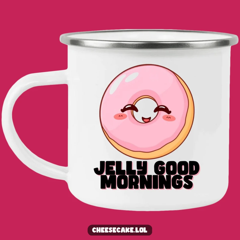 Funny Giggling Donut Camping Mug - Sweet Campfire Companion