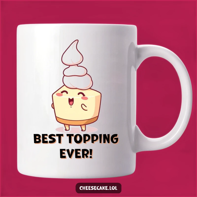 Funny Cheesecake Whipped Cream Mug: Pure Dessert Joy and Laughter Gift