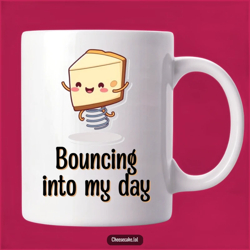 Funny Cheesecake Mug - Bouncing Dessert Treat Gift for Sweet Lovers