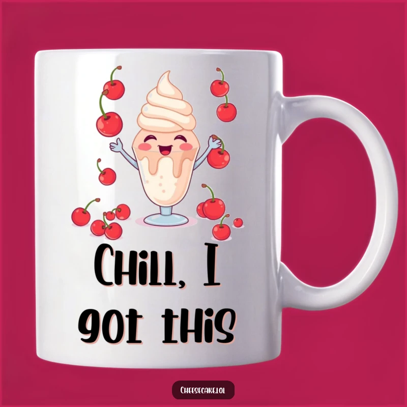 Funny Giggling Sundae Mug: A Joyful Juggling Character Perfect for Dessert Lover Gift