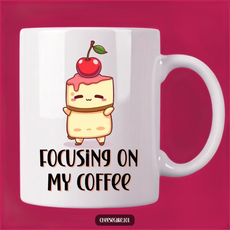 Funny Cheesecake Cherry Mug - Concentrated Dessert Gift