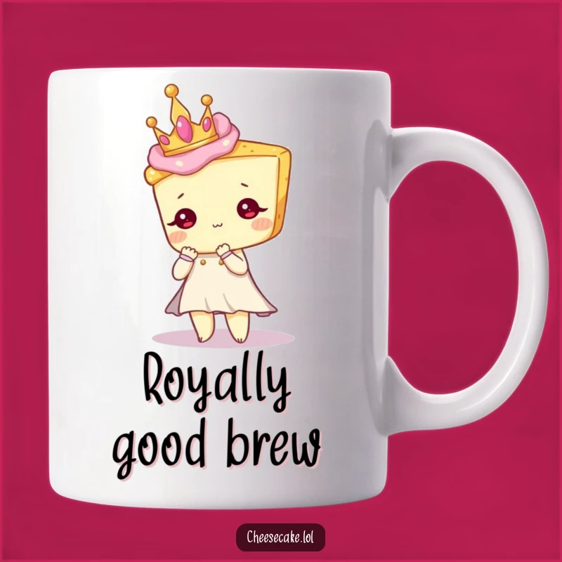 Funny Regal Cheesecake Mug: Elegant Dessert Humor for a Royal Treat