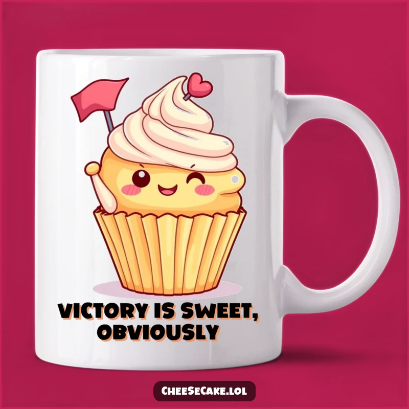 Funny Cupcake Flag Mug: A Sweet and Hilarious Treat for Dessert Lovers