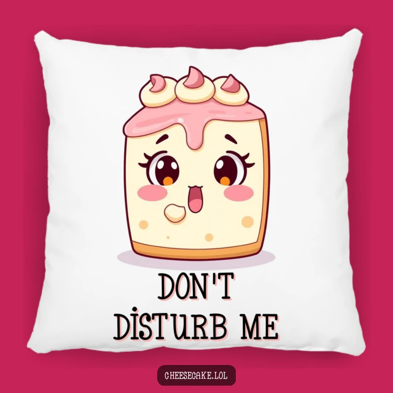 Funny Cheesecake Pillow: Comfy Surprised Dessert Accent for Your Couch