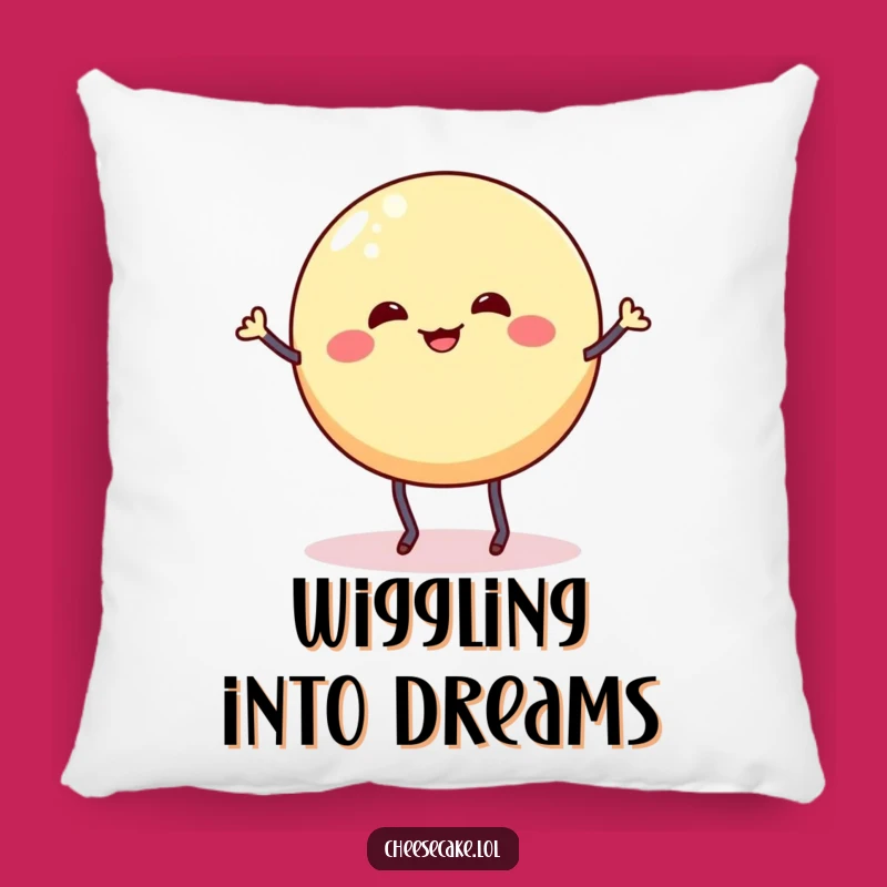 Funny Cheesecake Pillow - Dancing Dessert Cushion Gift for Cozy Spaces