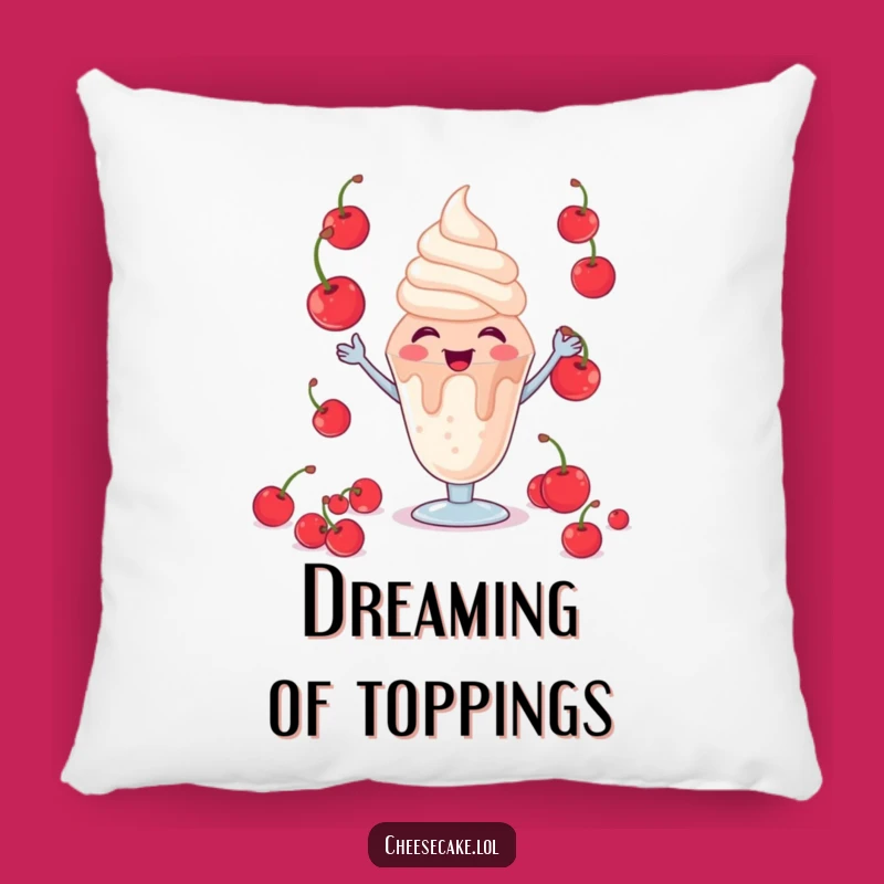 Funny Giggling Sundae Pillow: Snuggle with a Juggling Cherry Character, Comfy Gift
