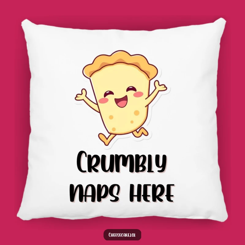 Funny Pie Character Pillow: Cozy Up with this Joyful Dessert Design