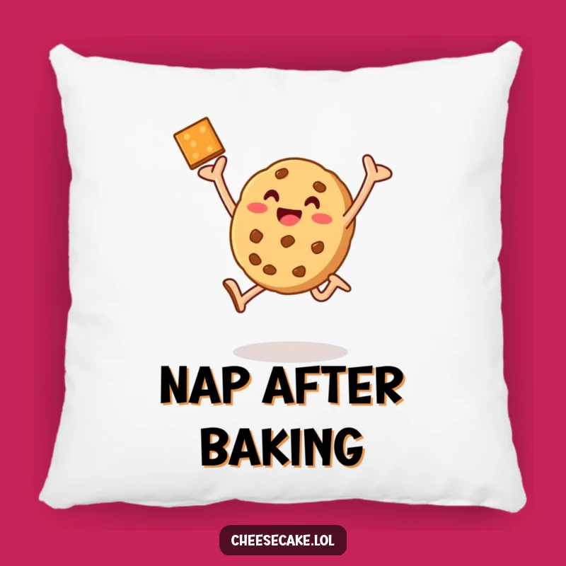 Funny Cookie Leap Pillow - Cozy Comfort Celebrating Baking Achievements