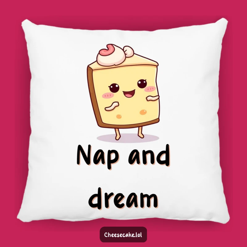 Funny Cheesecake Shimmy Pillow - Cozy Dessert Dancer Cushion Gift