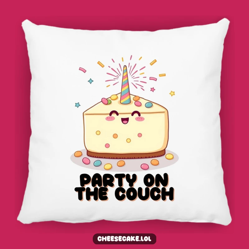 Funny Cheesecake Party Pillow: Sweet Dreams With Candy Showers, A Comfy Funny Gift