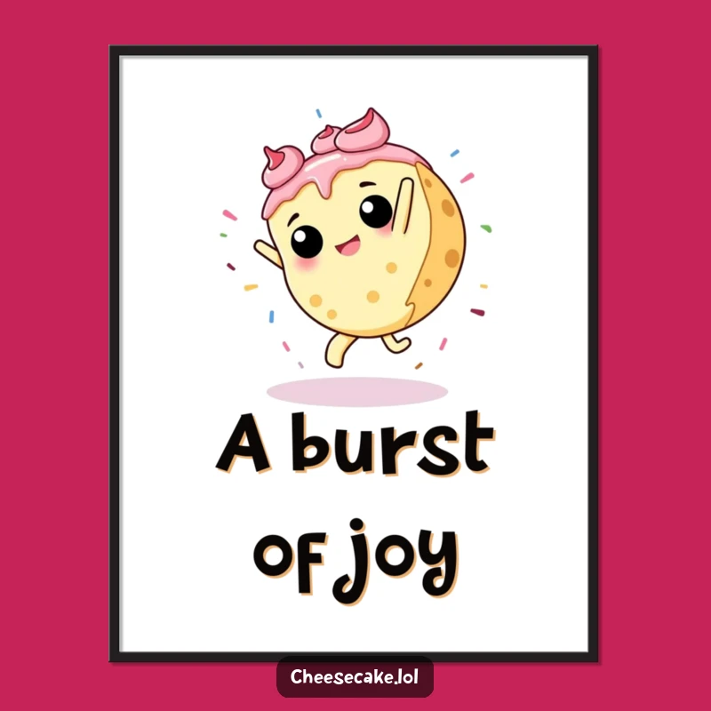 Funny Cheesecake Cartwheel Digital Art: Sprinkle Explosion Decor Gift