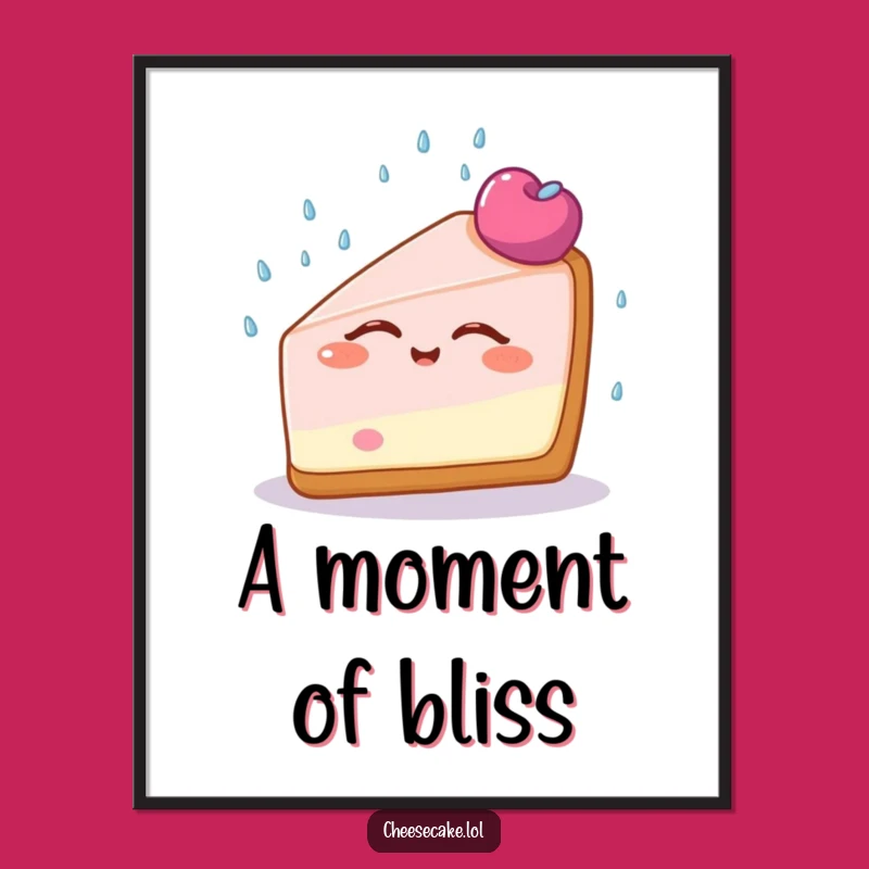 Funny Cheesecake Bliss Digital Art: Peaceful Decor With Sprinkles, An Instant Funny Gift