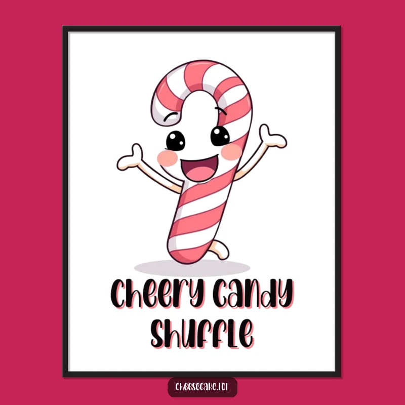 Funny Candy Cane Dance Digital Art: Festive Decor, Instant Funny Gift