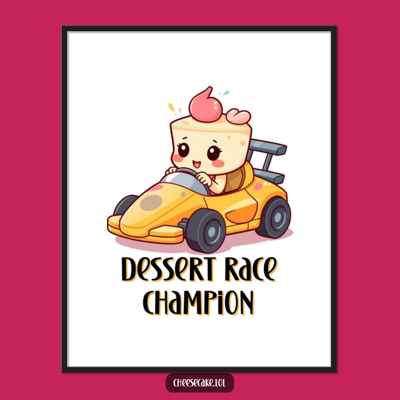 Downloadable Funny Art: Cheesecake Racer Speeds Forward