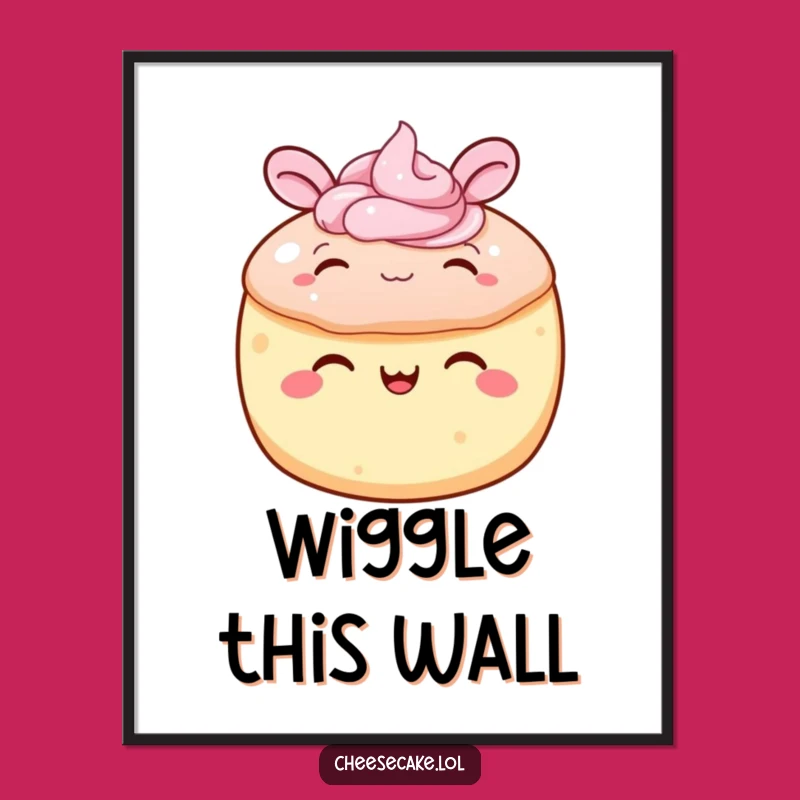 Funny Cake Ear Wiggle Digital Art: Joyful Frosting Print for Instant Humor