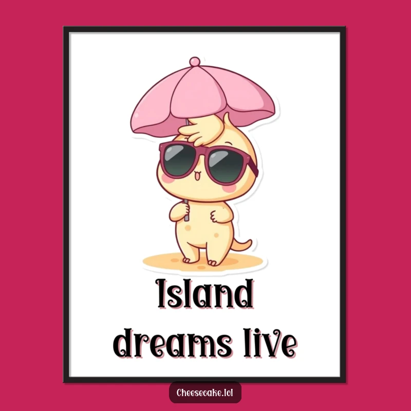 Funny Cheesecake Beach Digital Art: Bring Vacation Vibes Home