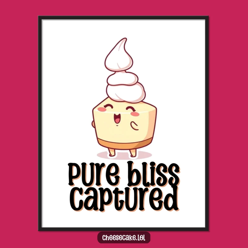 Funny Cheesecake Whipped Cream Digital Art: Celebrate Pure Dessert Joy