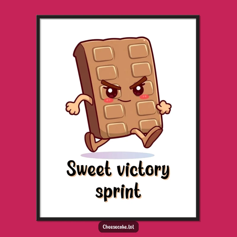 Funny Chocolate Race Digital Art: Motivational Decor, Instant Funny Gift