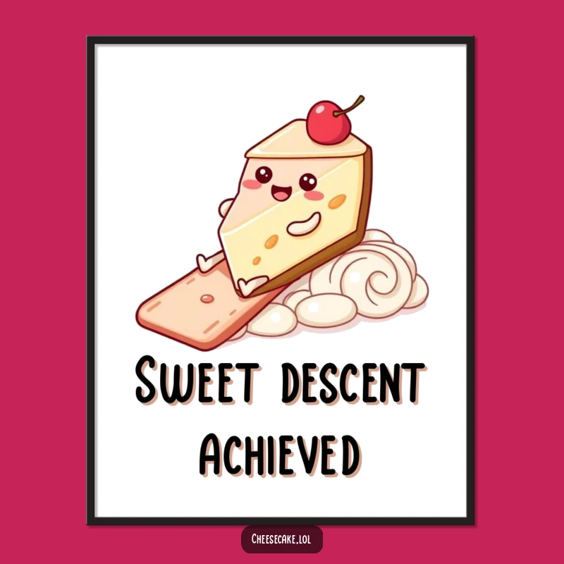 Funny Digital Art - Cheesecake Slide for Instant Joyful Decor