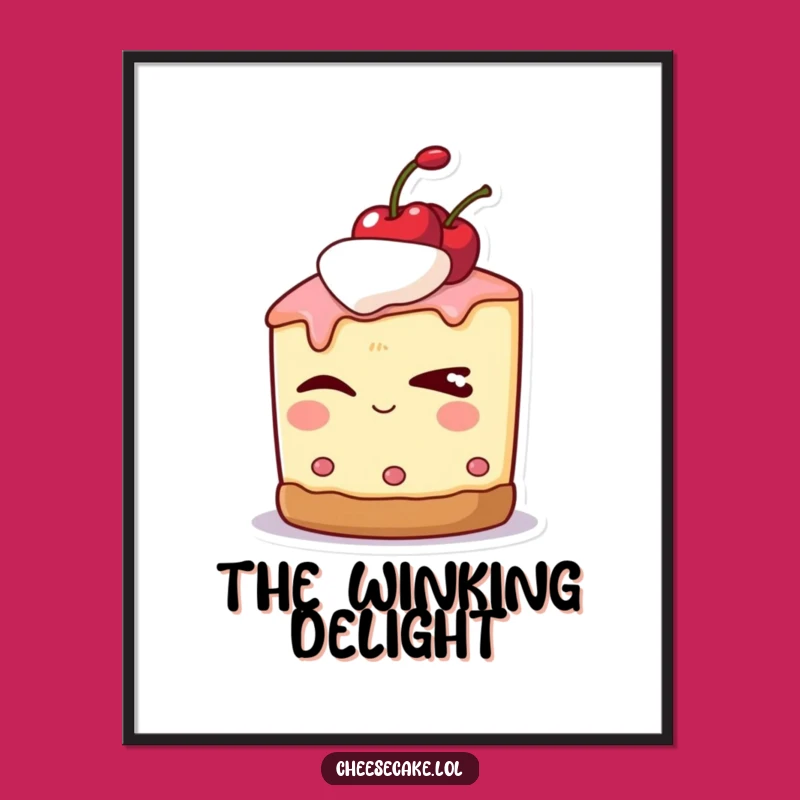 Funny Sly Cheesecake Digital Art: Add Cheeky Dessert Vibes