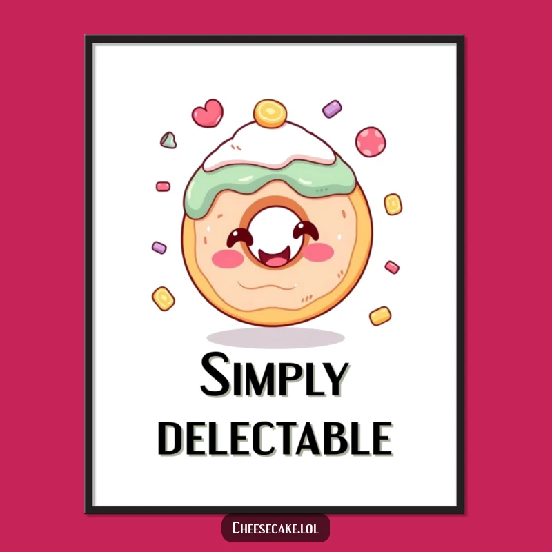 Funny Donut Juggling Candy Digital Art - Instant Joyful Decor with Sweet Humor
