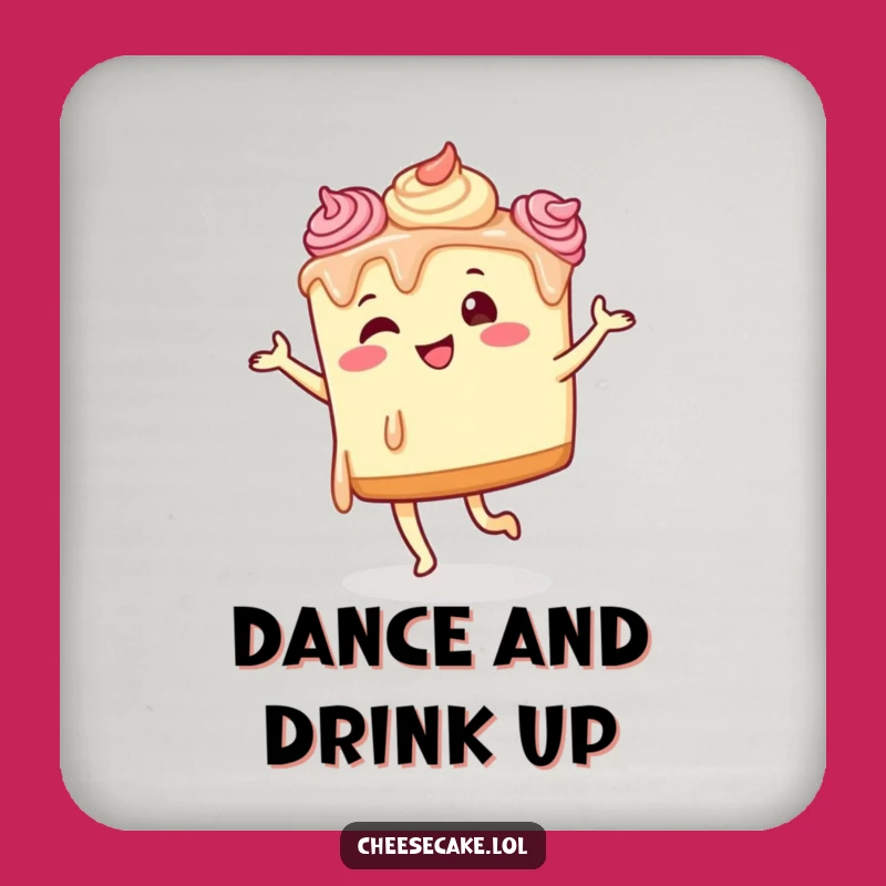 Funny Dancing Cheesecake Coaster - Protect Surfaces with Dessert Grooves