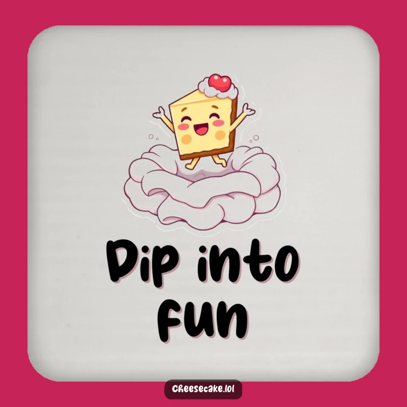 Funny Cheesecake Dive Coaster Set: Protect Surfaces with Sweet Fun