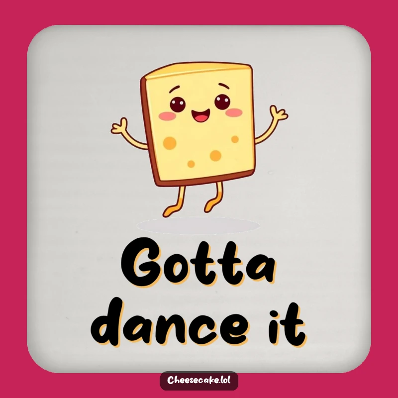 Funny Cheesecake Jig Drink Coaster: Protect Surfaces with Dessert Style