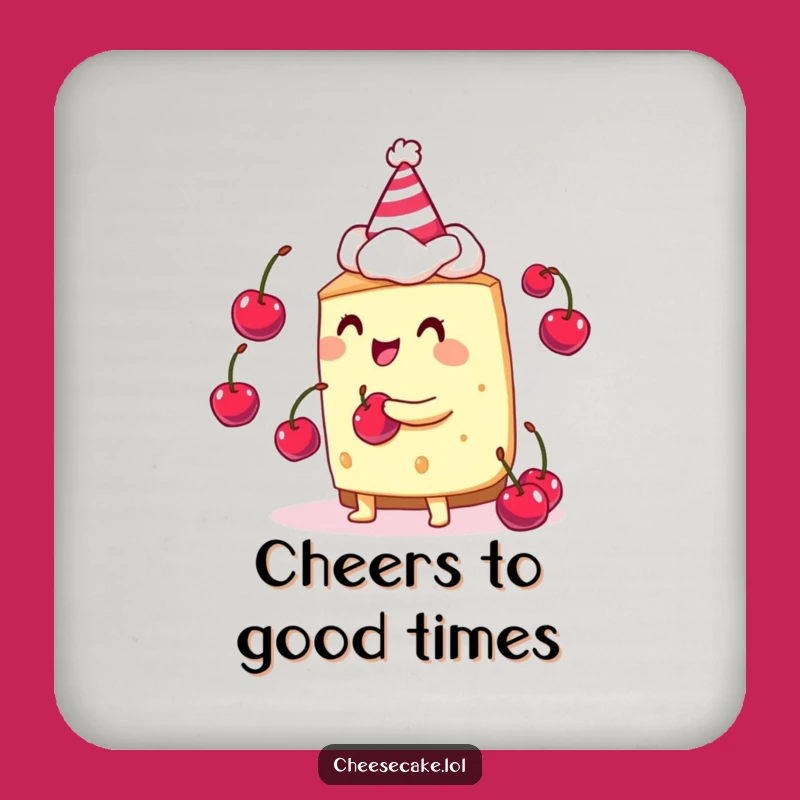 Funny Cheesecake Juggler Coaster - Add Festive Flair to Your Table