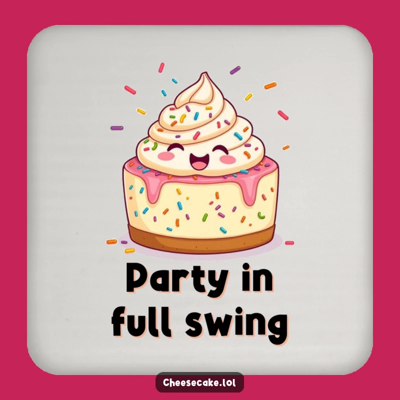 Funny Cheesecake Sprinkle Juggling Coaster, Protect Surfaces with Cheerful Dessert Style
