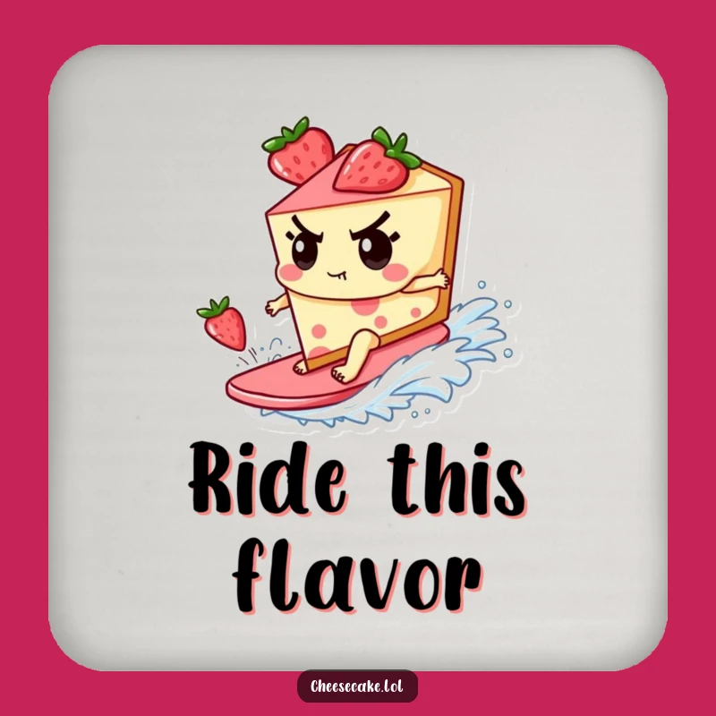 Funny Coaster Set - Cheesecake Surfer for Protecting Surfaces in Style