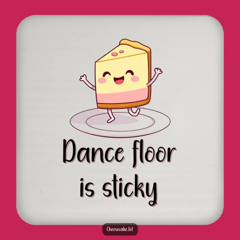Funny Dancing Cheesecake Coaster Set: Protect Your Table with Dessert Moves