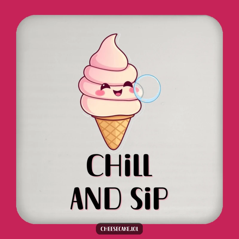 Funny Ice Cream Bubble Coaster: Protect Surfaces with This Sweet Funny Gift!