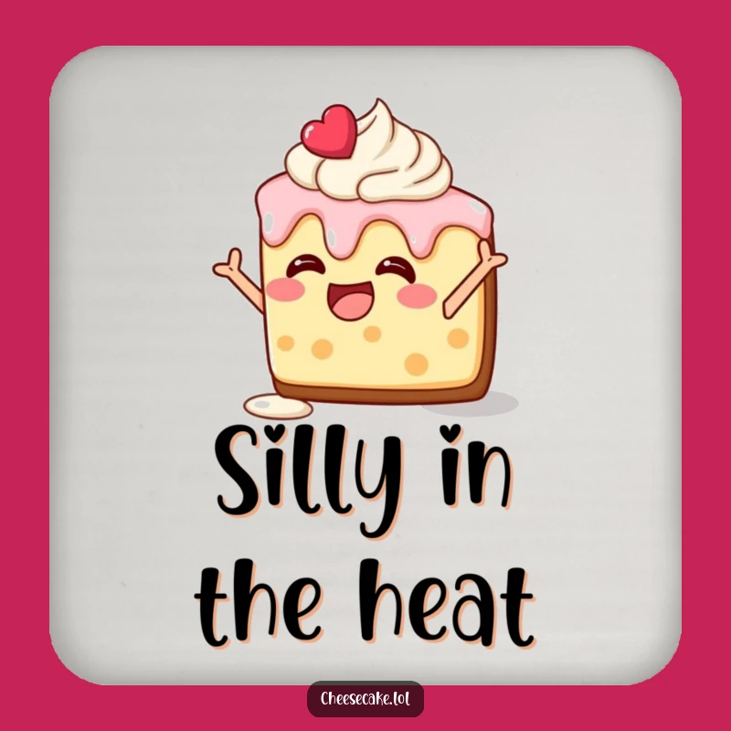 Funny Silly Pose Cheesecake Coaster Set: Protect Surfaces with Dessert Charm