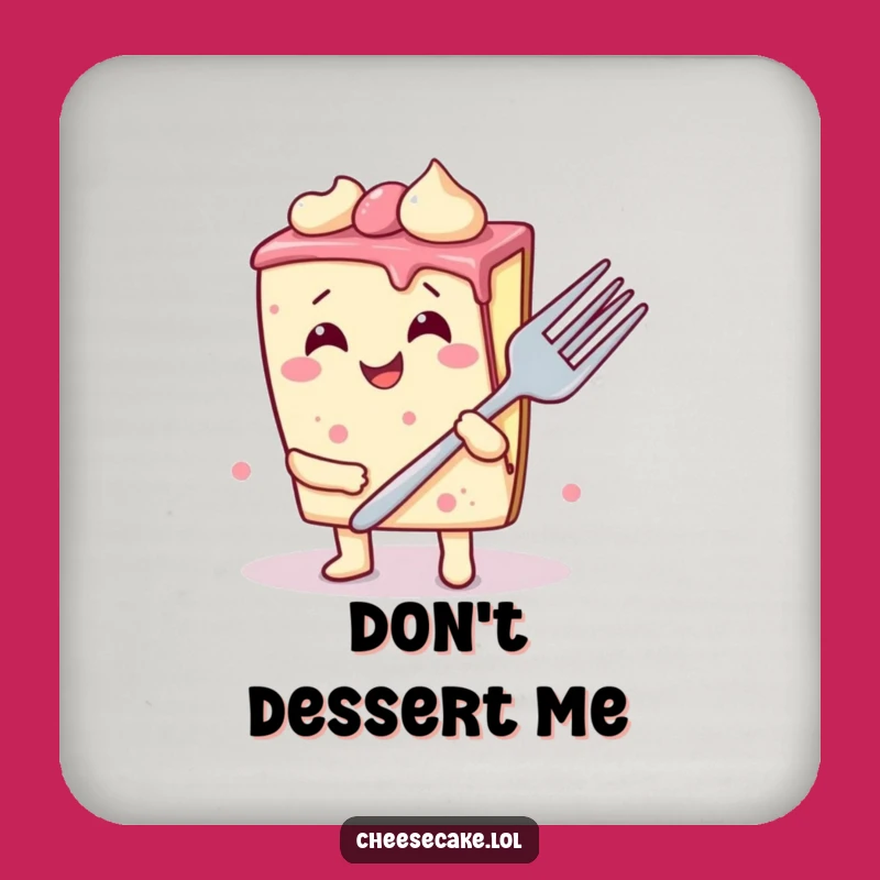 Funny Wobbly Cheesecake Coaster: Giggle-Proof Surface with Giant Fork, Party Essential!