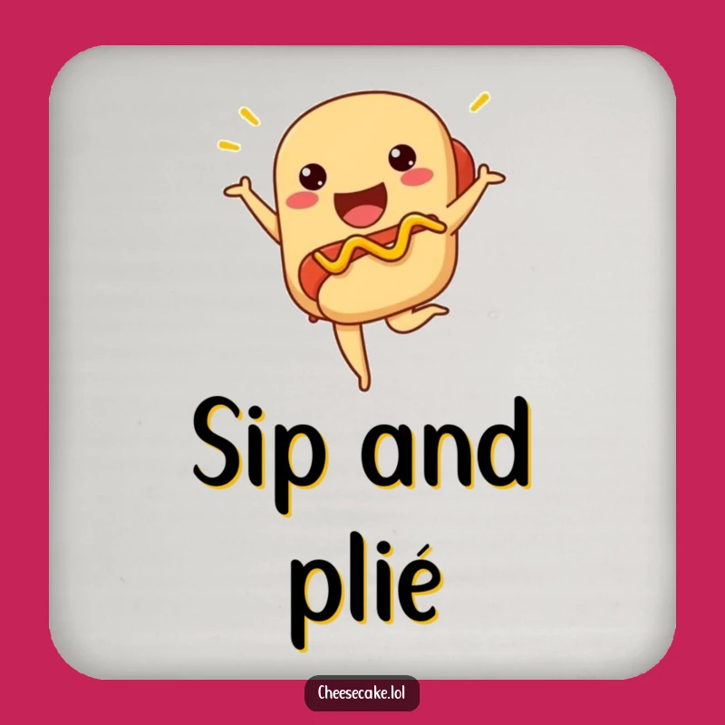 Funny Ballet Hot Dog Coasters - Protect Surfaces with Style