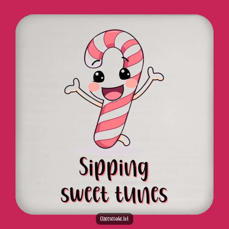 Funny Candy Cane Dance Coaster: Protect Surfaces with Festivity, Charming Funny Gift