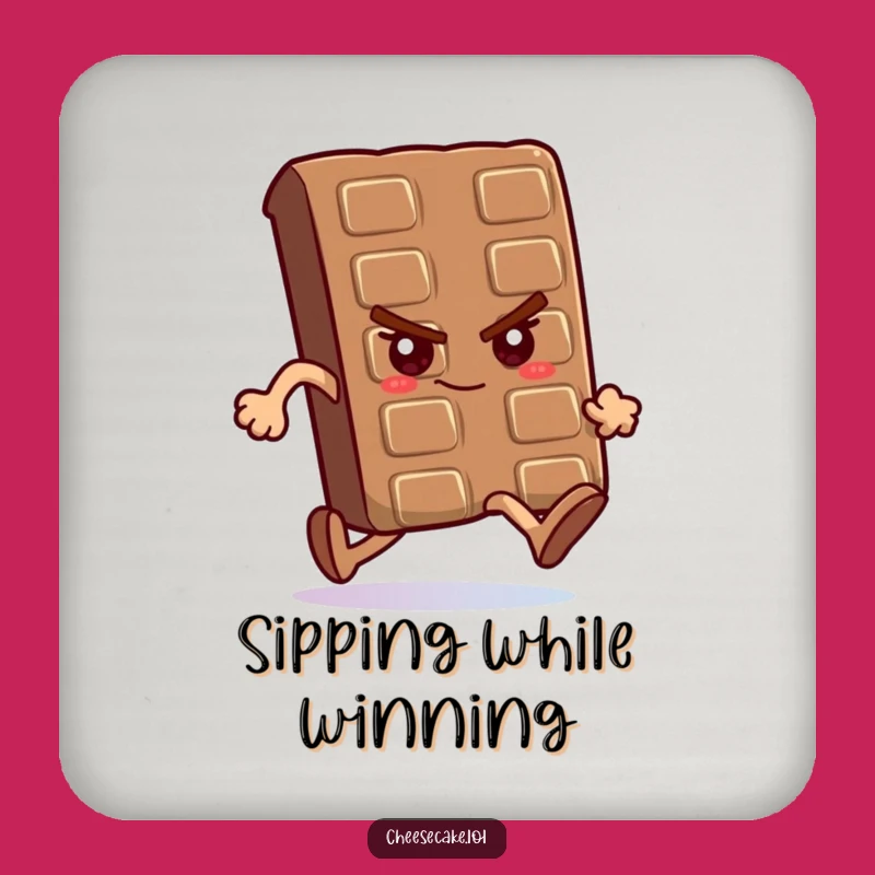 Funny Chocolate Race Coaster: Protect Surfaces with Drive, Charming Funny Gift