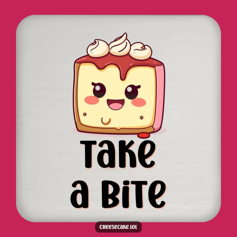 Funny Cheesecake Coaster Set: Protect Surfaces with Hilarious Dessert Art