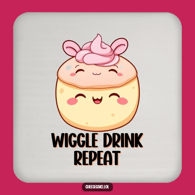 Funny Cake Ear Wiggle Drink Coaster: Happy Frosting for Table Protection