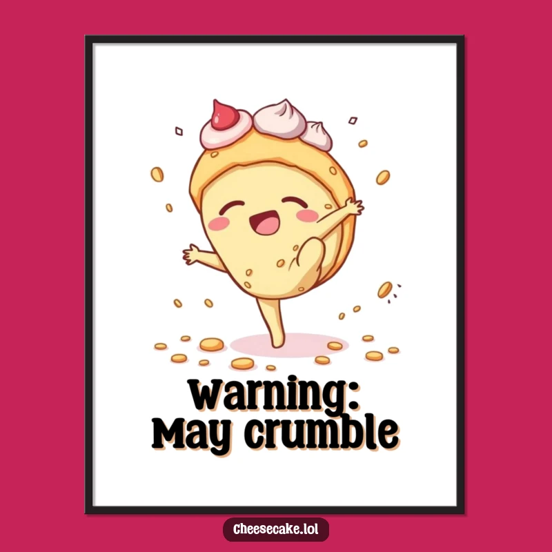 Funny Cheesecake Cartwheel Poster: Hilarious Dessert Art for Your Walls