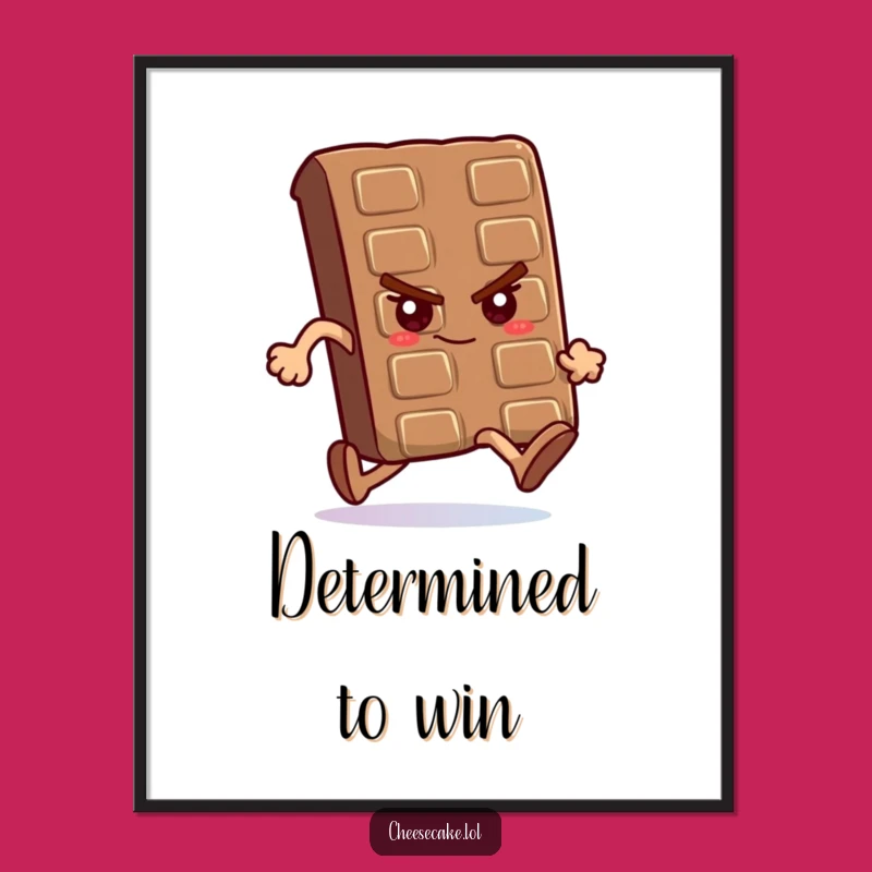 Funny Chocolate Race Poster: Motivational Art, Perfect Funny Gift for Walls