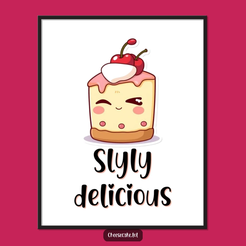 Funny Sly Cheesecake Poster: Add Cheeky Charm to Your Walls